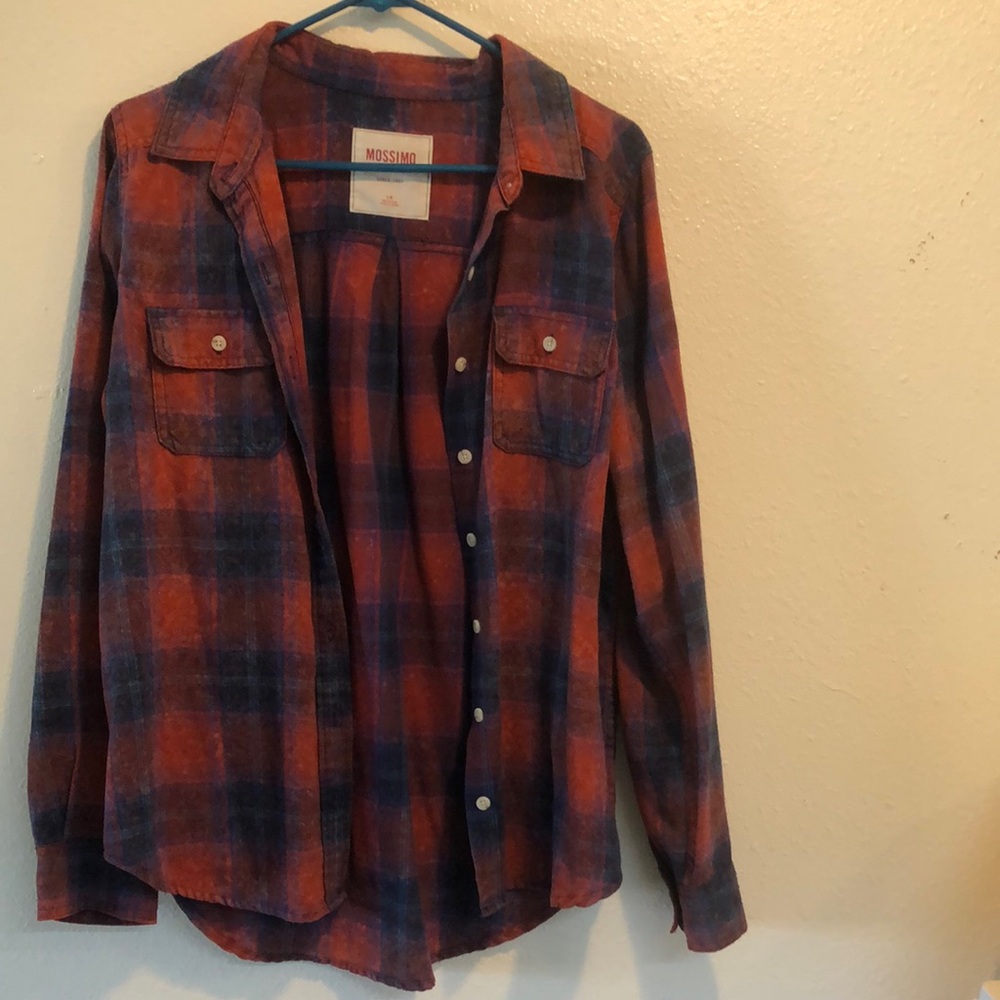 Plaid Button-Up Shirt